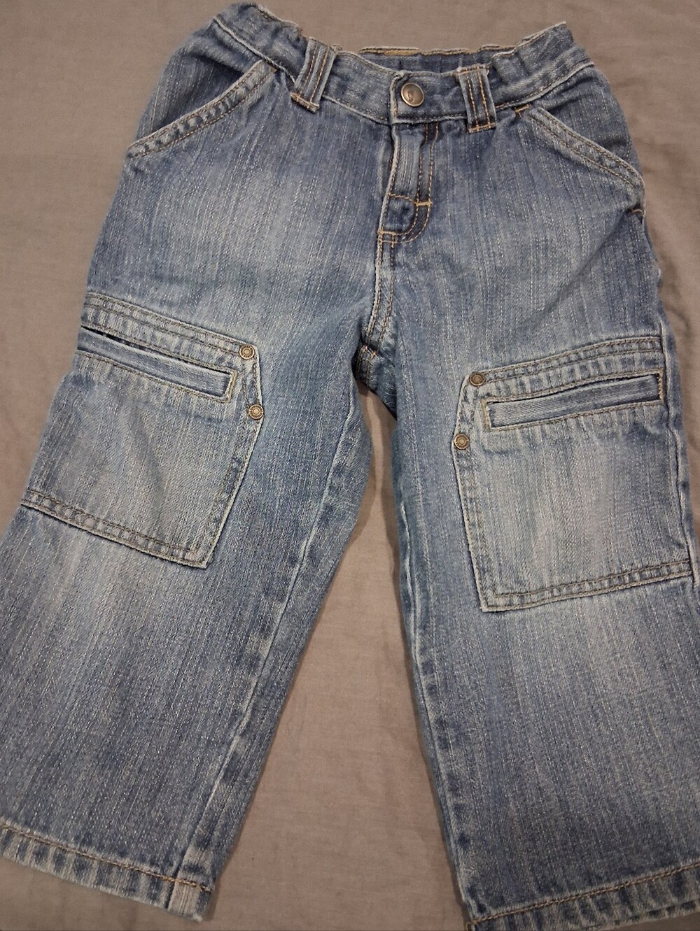 Baby boy wide Leg Cargo Jeans , Toddler Boy Baggy Jeans , Gymboree Boy Jeans